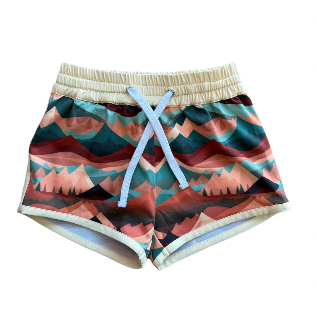 Colorful mountain- hybrid shorts – Keep the Littles Wild