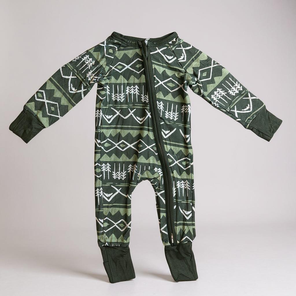 Green Bamboo Zippy Pajamas Eco-Friendly Kids Sleepwear – Keep