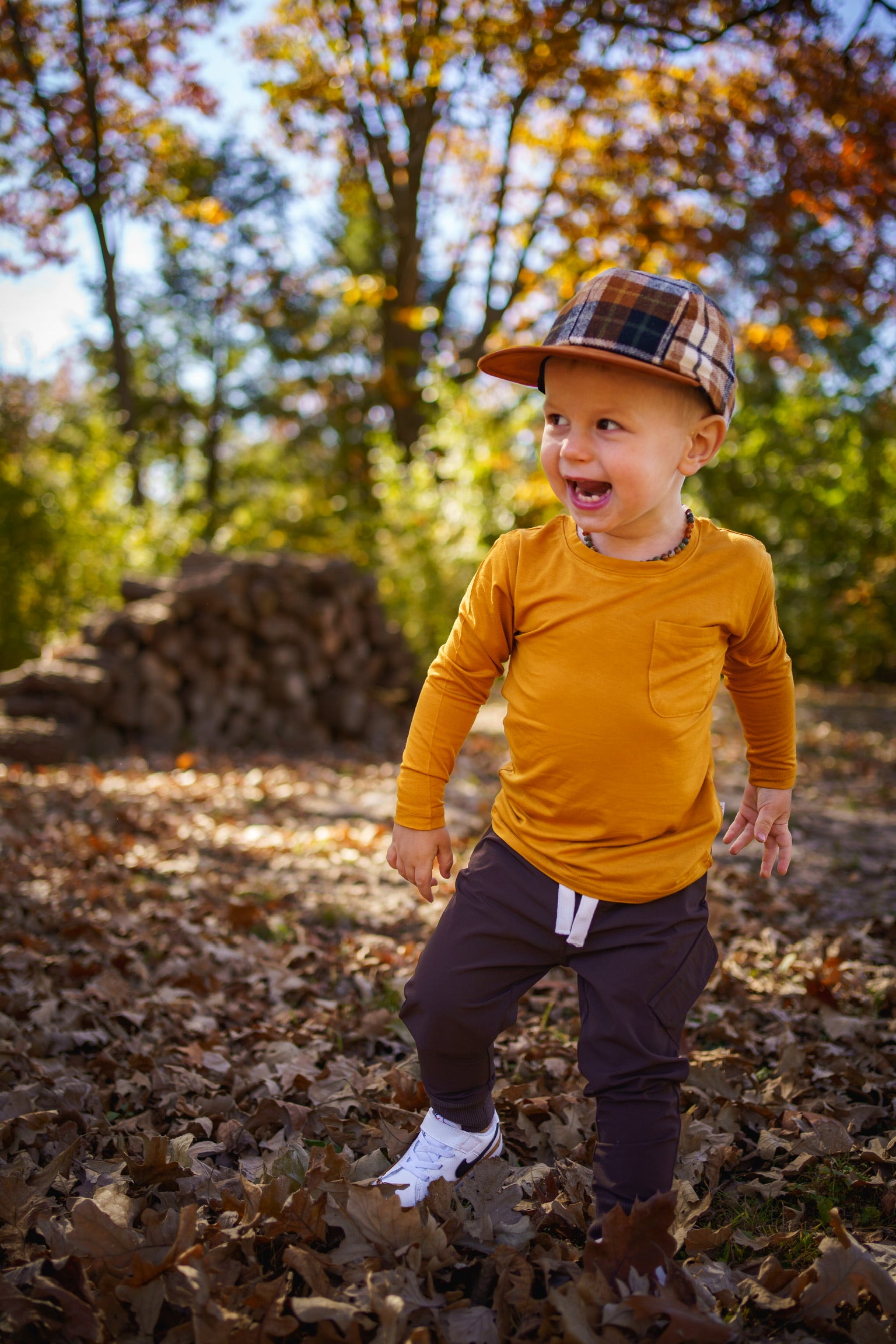Fall bamboo long sleeve -burnt orange – Keep the Littles Wild