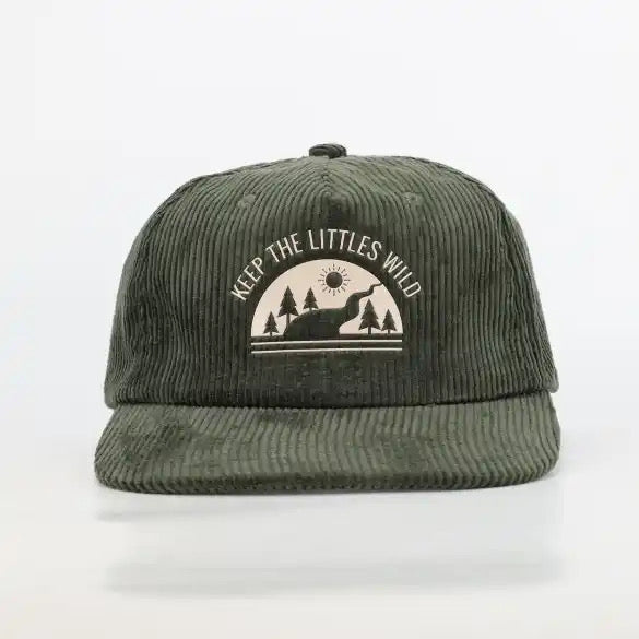 Green Rivers corduroy SnapBack hat for toddlers and youth – Keep